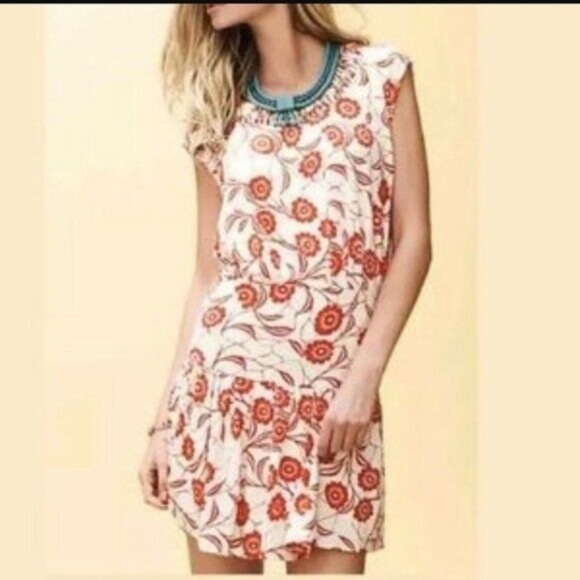 ANTHROPOLOGIE Leifnotes Scattered Stellata Floral Dress - Picture 1 of 8